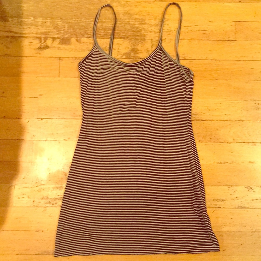 Black and white tank top.